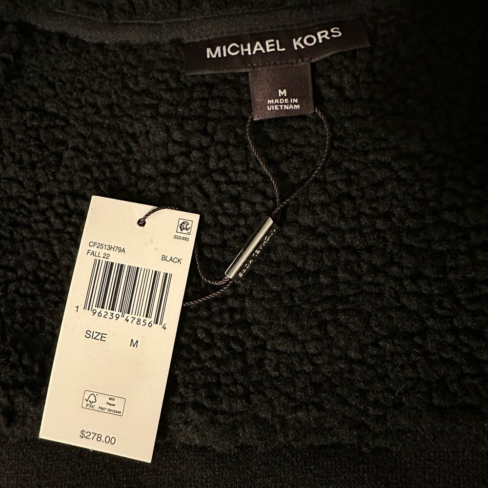 NWT MICHAEL KORS
Men's Sherpa-Fleece‎ Mixed-Media Jacket Black - Picture 12 of 16